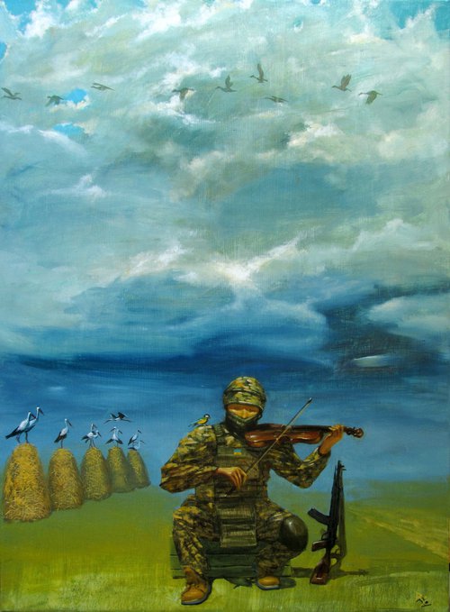 Musical pause. A living soldier's soul. by Serhiy Roy