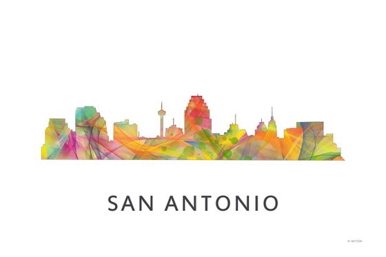 San Antonio Texas Skyline WB1