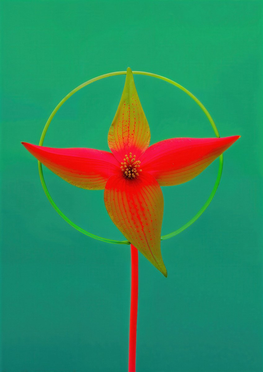 Photorealistic Botanical Photograph By Richard Gibson, 13 X 16", Floral Expressionism I, Original Artwork