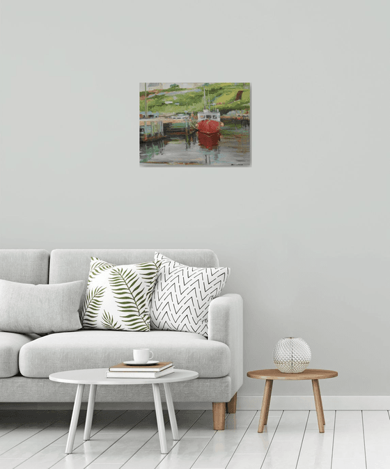 Resting on the water, pleinair
