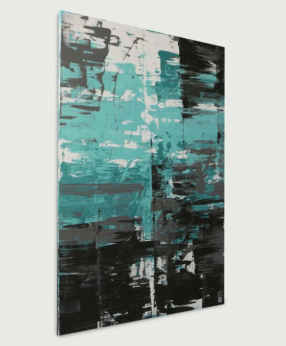 Abstract Painting - Static Blue - Ronald Hunter - 15A