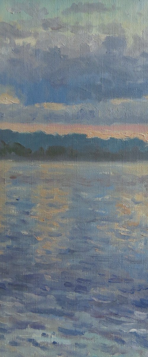 Sunset on the lake by Olga Goryunova