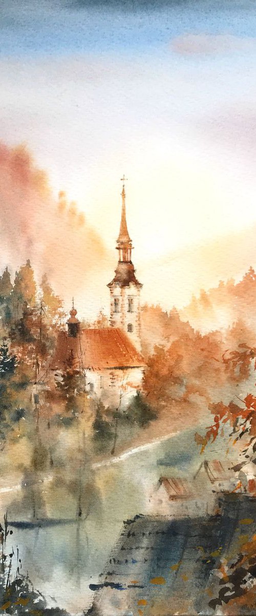 Church in Switzerland by Eugenia Gorbacheva