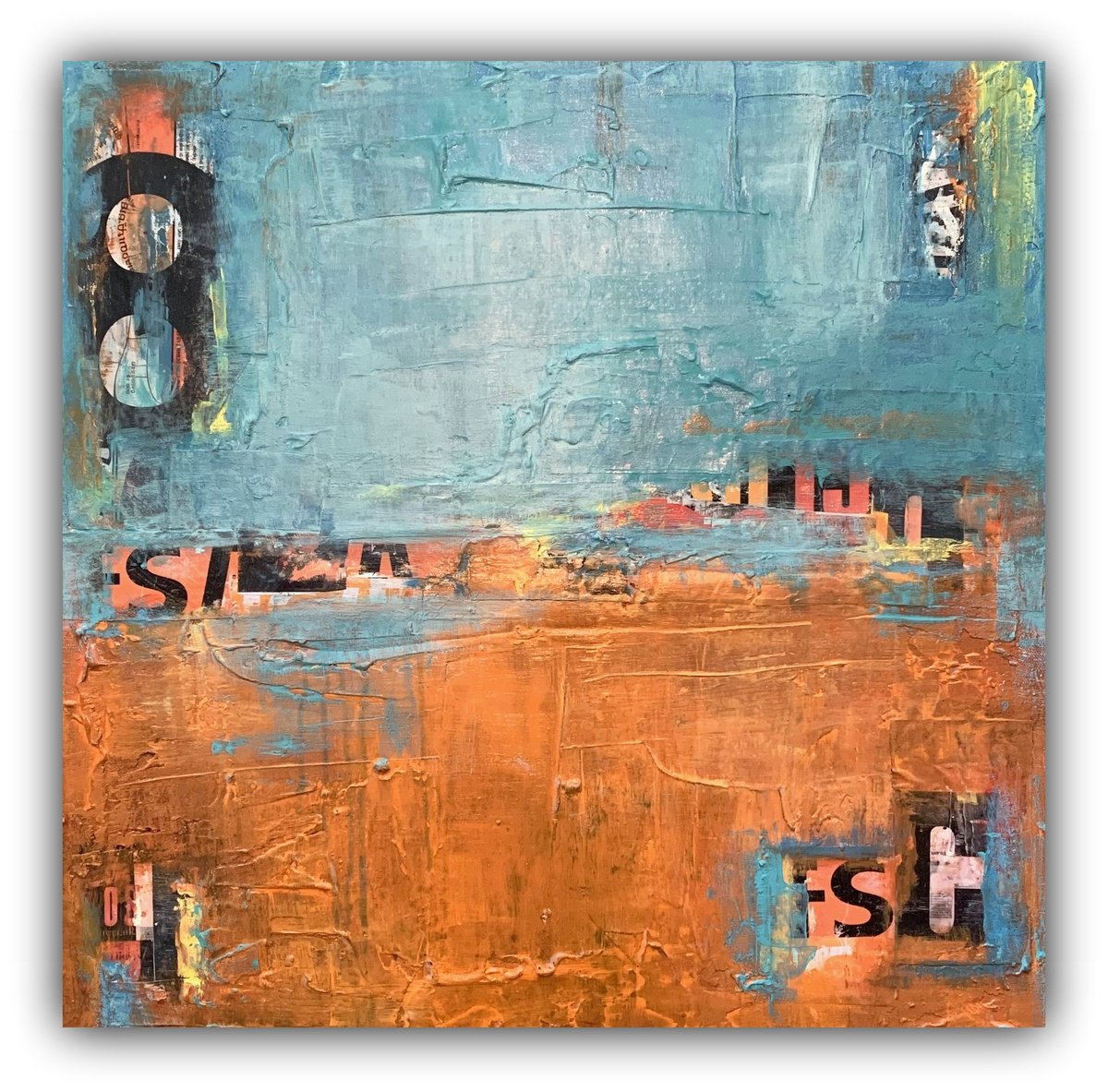 Abstract Painting By Elizabeth Moran, 24 X 24, Speedway, Original Artwork