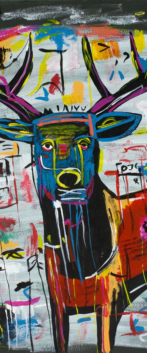 Basquiat's Deer I by Kosta Morr