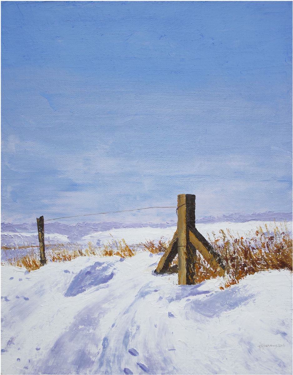 Photorealistic Oil Painting , Prints In The Snow By Richard Manning, 16 X 20, Artwork For Sale On Artfinder