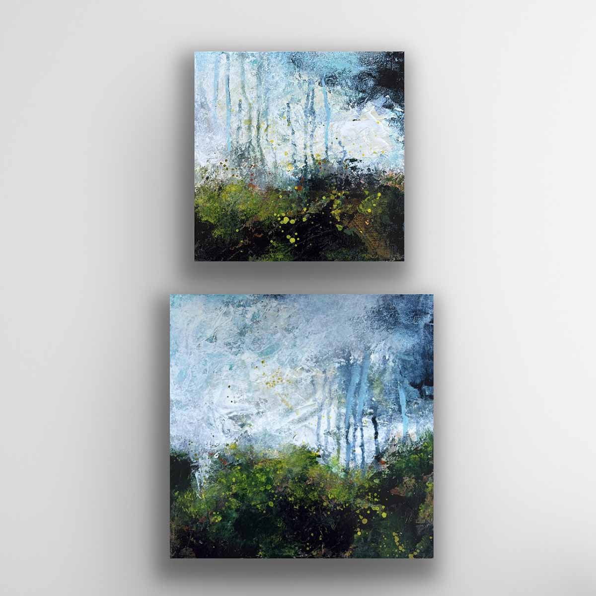 Expressive Landscape Acrylic Painting By Melinda Macdonald, 10 X 10", Midsummer Magic In Fairyland, Original Artwork