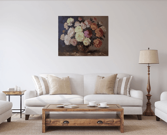 Peonies and Roses