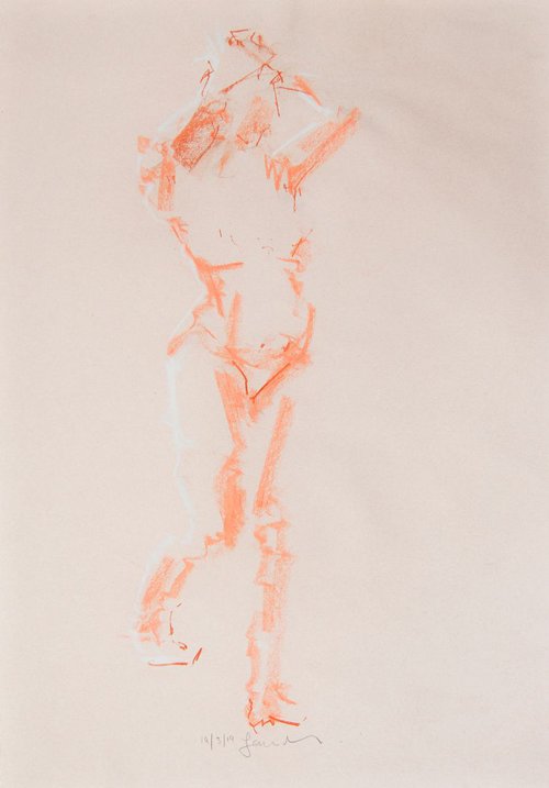 Nude Female -Life Drawing No 385 by Ian McKay