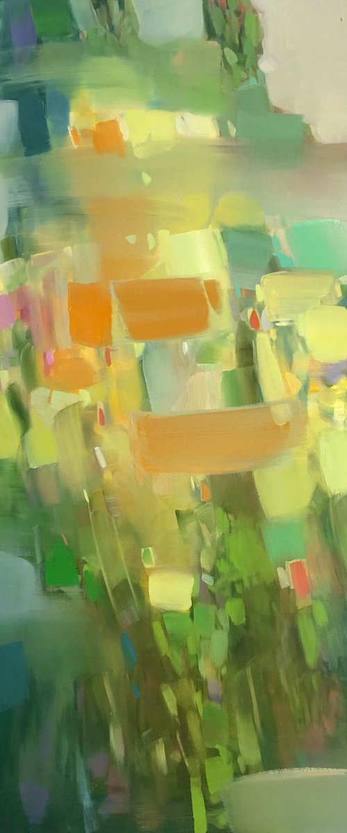 Bouquet in Yellow, Original oil painting, Handmade artwork, One of a kind by Vahe Yeremyan