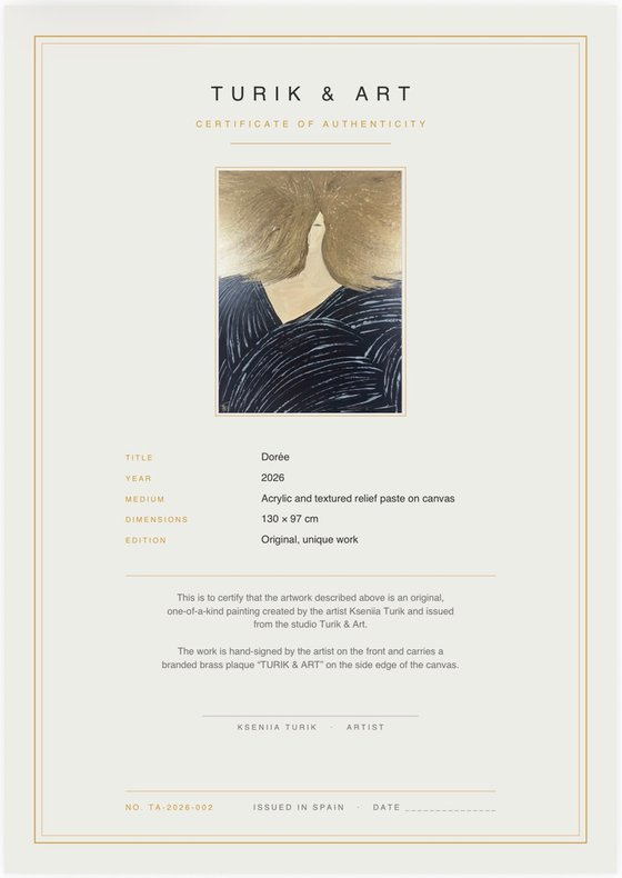 "Doree " - Gold Figurative Portrait