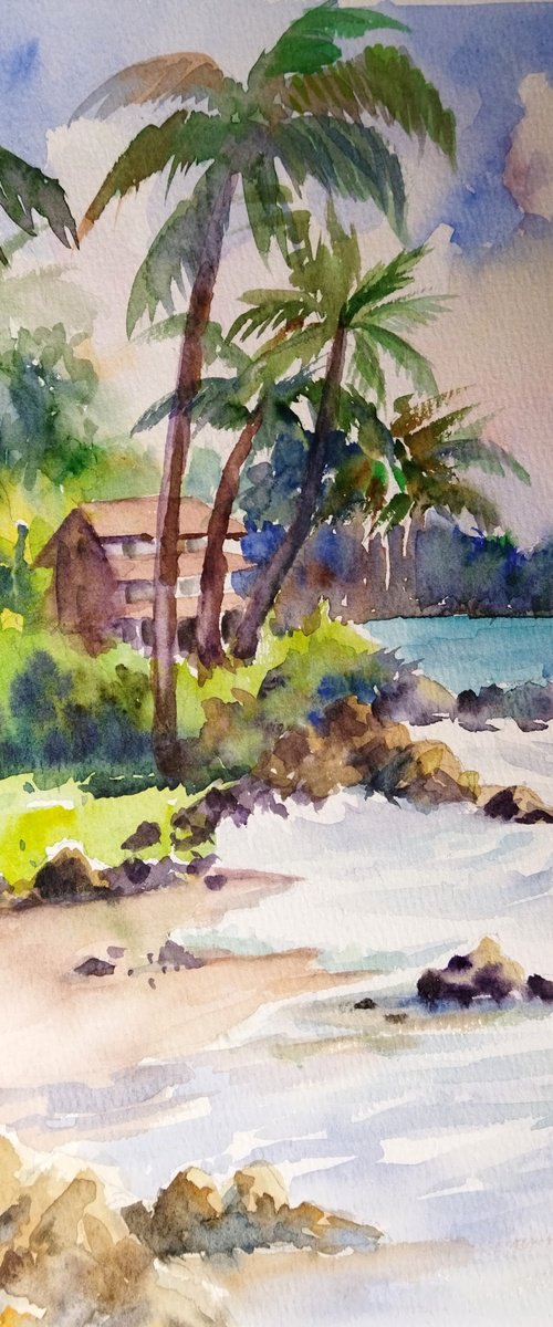 Hawaii. Palms and sand by Ann Krasikova