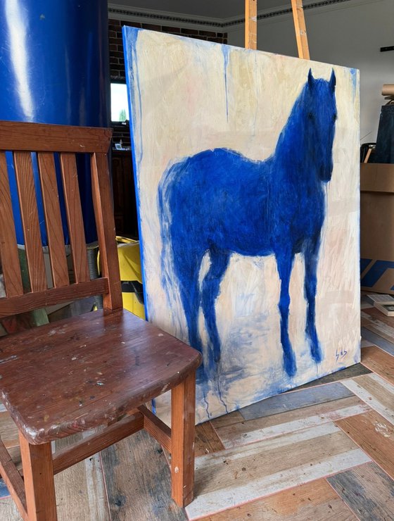 Blue horse. The hole