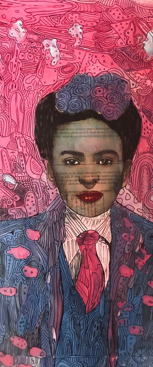 Frida’s wearing a suit by Pavel Kuragin