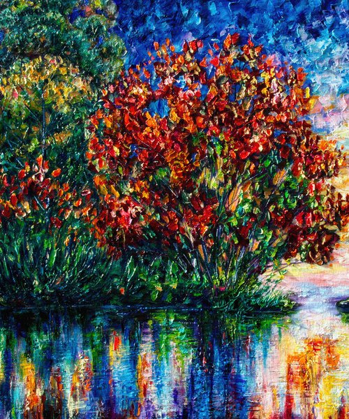 Rippled Sunset  Commission by Lena Owens at OLena Art