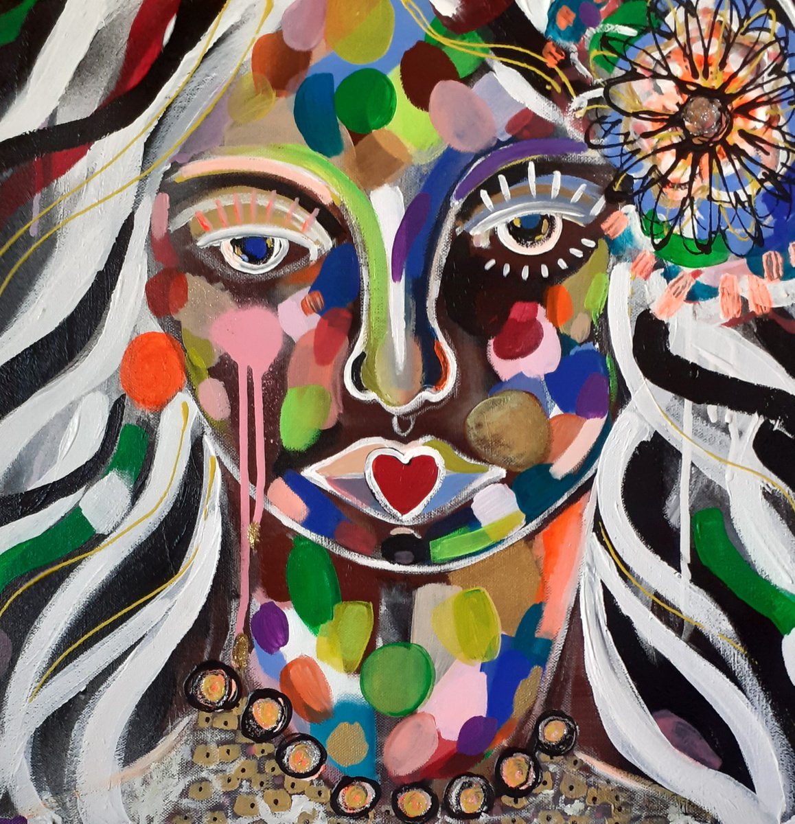 Portrait Woman Je suis complexe by Celine Marcoz