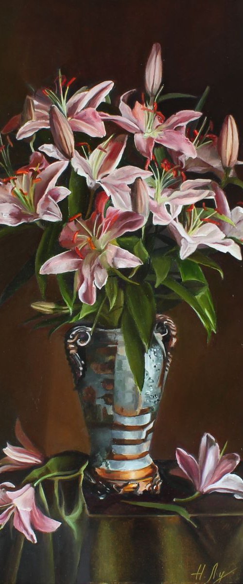 Bouquet of lilies. by Natalia Lugovskaya
