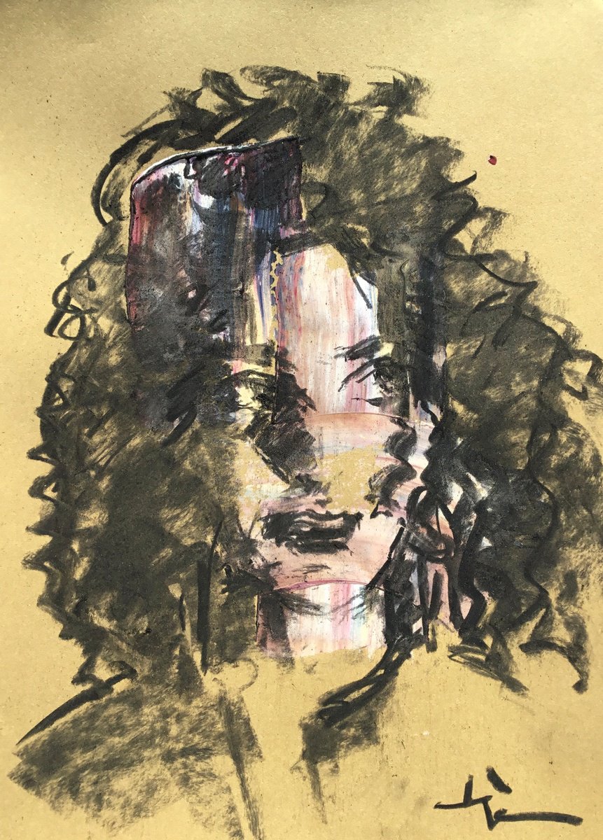 Expressive Charcoal Drawing , Memi Lia By Dominique Deve, 8 X 11, Artwork For Sale On Artfinder