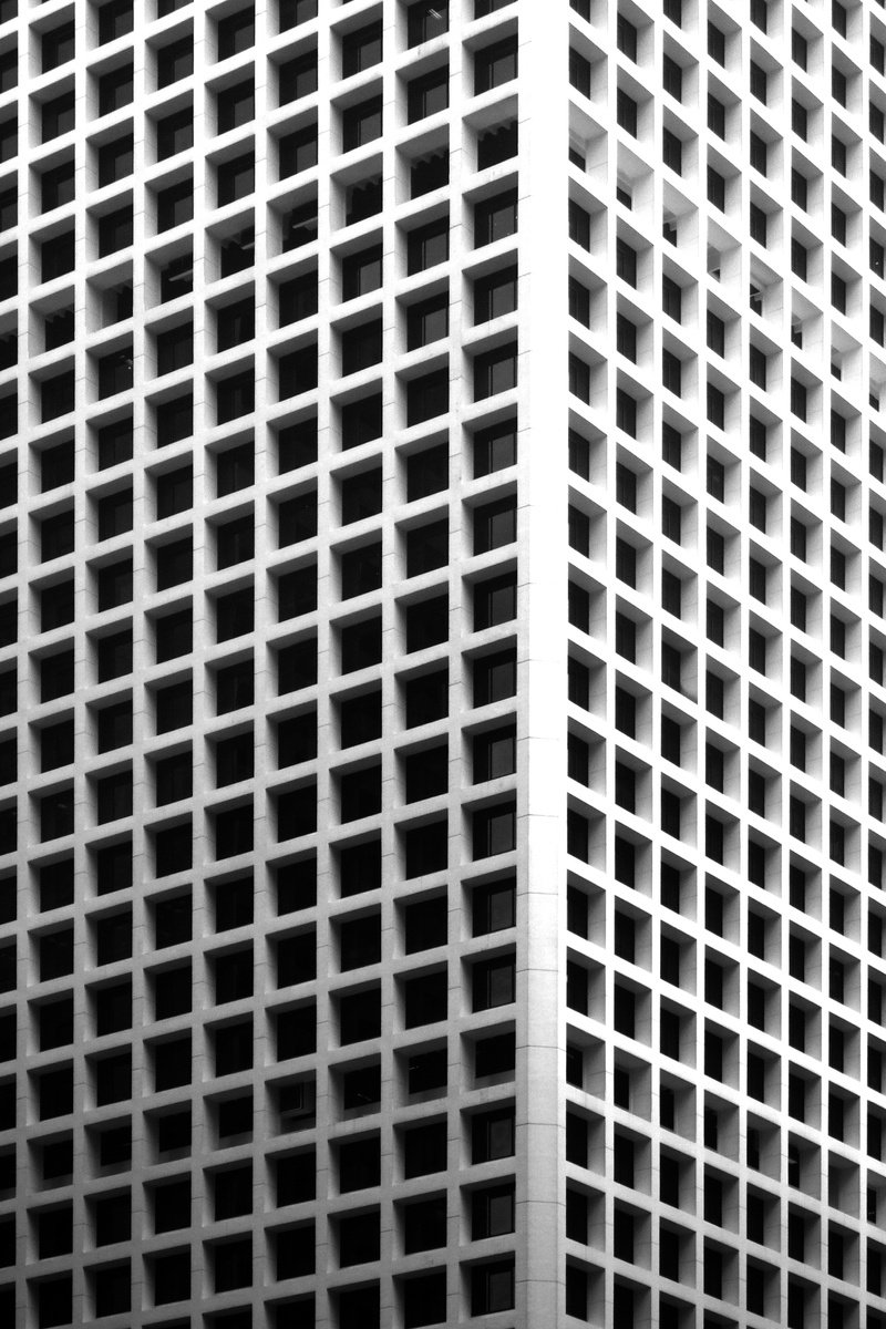 Geometric Abstract Photograph By Serge Horta, 17 X 24", Urban Symmetry, Original Artwork