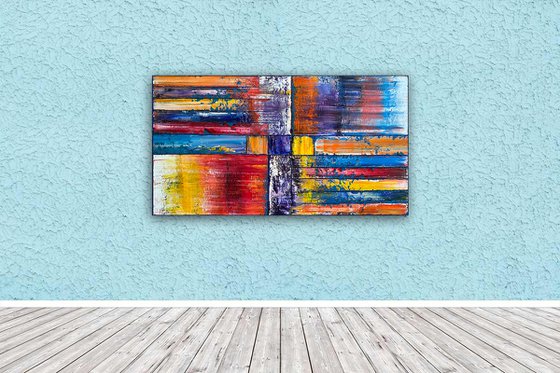 "Candy Striper" - Original PMS Oil Painting On Reclaimed Wood - 48 x 26.5 inches