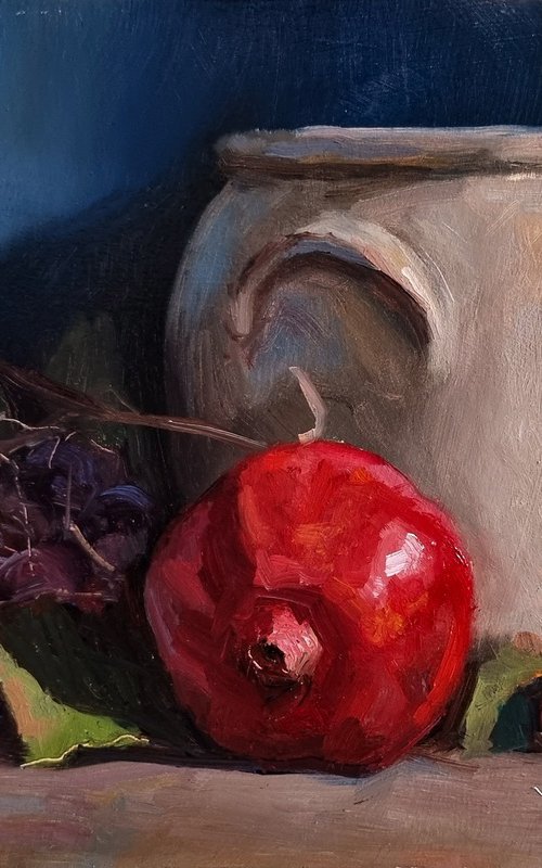 Pomegranate and Grapes by Pascal Giroud
