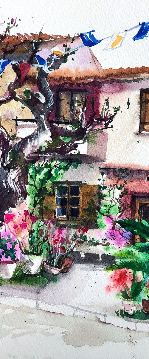Sketch from Omodos by Ksenia Astakhova
