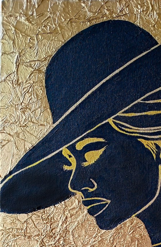 Woman in Shadow and Gold