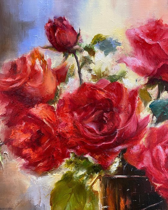 Symphony of red roses