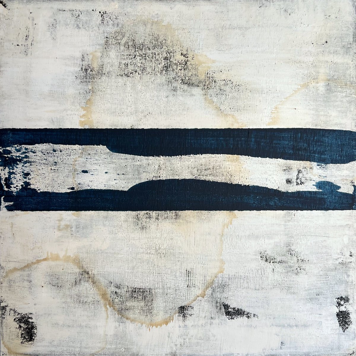 Abstract Painting By Sergio Aranda, 20 X 20", Echoes In Line, Original Artwork