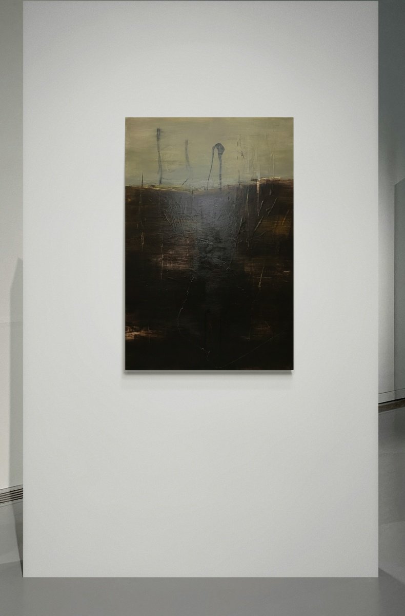 Organic Abstract Acrylic Painting By Kris Haas, 24 X 36", Seen In The Sky Minimalist Painting, Original Artwork