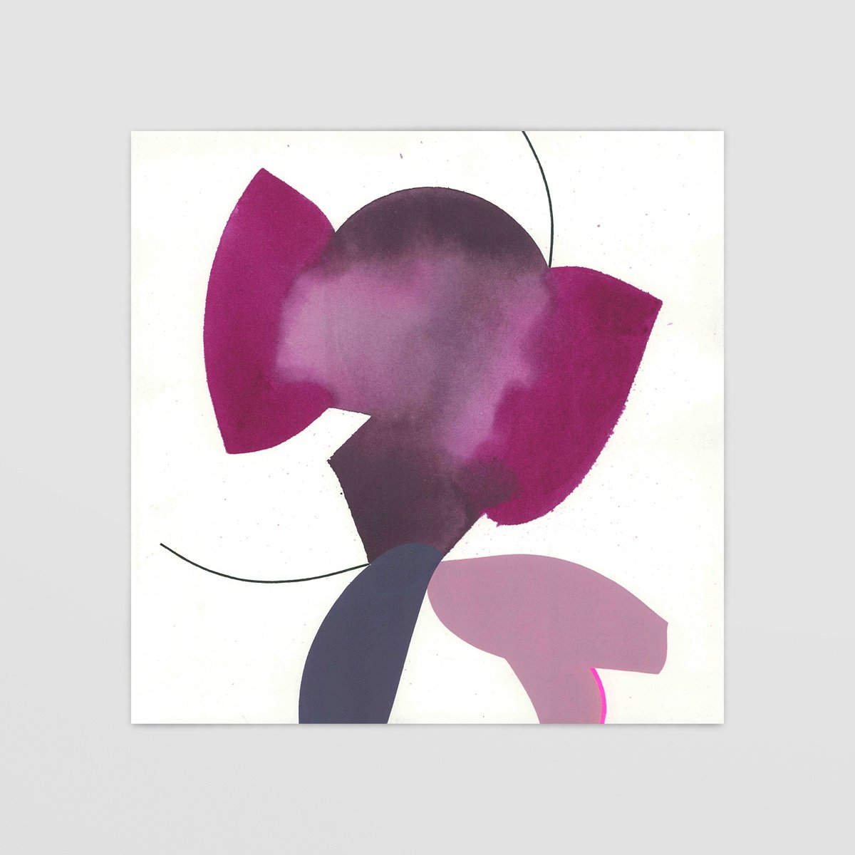 Abstract Acrylic Painting By Smit Khond, 12 X 12", Embraces, V, Original Artwork