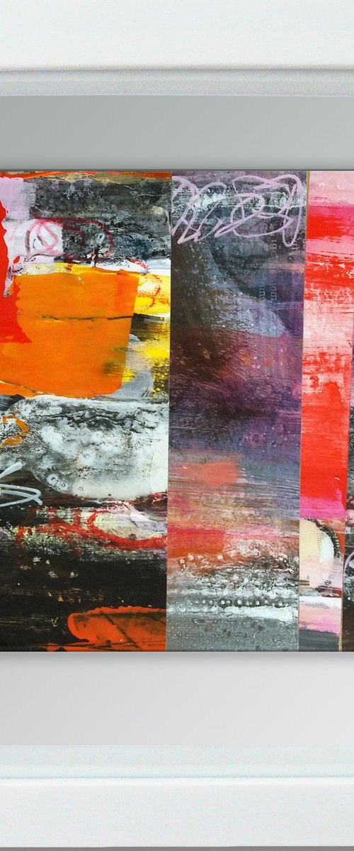 Framed ready to hang original abstract  - Feedback #16 by Carolynne Coulson