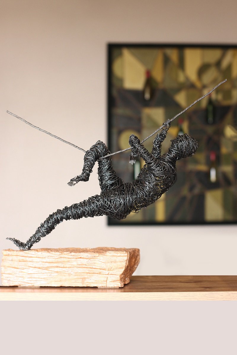 Expressive Portrait Sculpture By Karen Axikyan, 17 X 17", Trust Bridge, Original Artwork