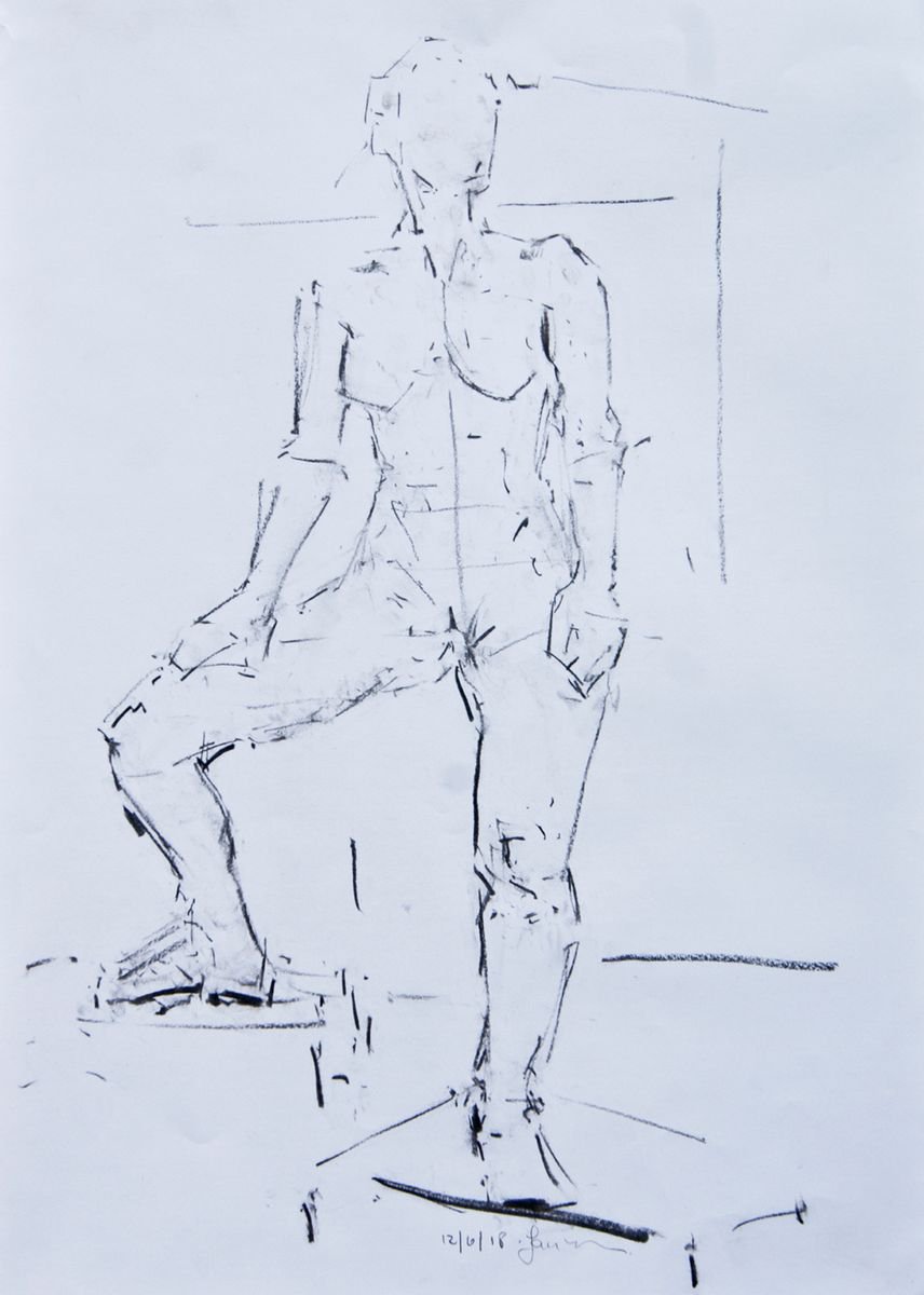 Nude Female Study  -Life Drawing No 316