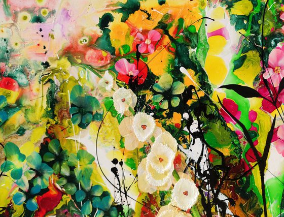 Honeyglow Grove; Abstract Floral Landscape