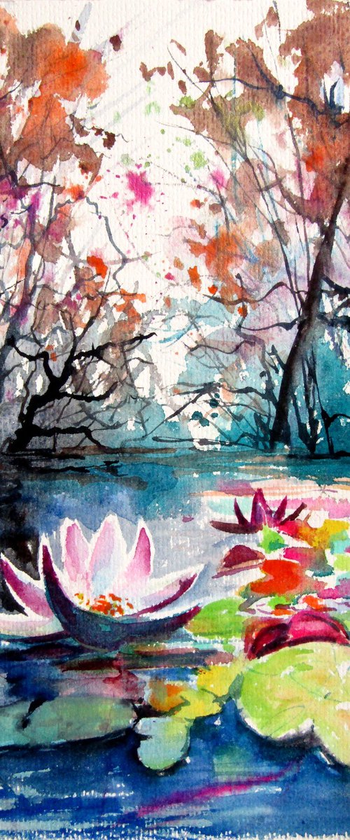 Forest with water lily by Kovács Anna Brigitta