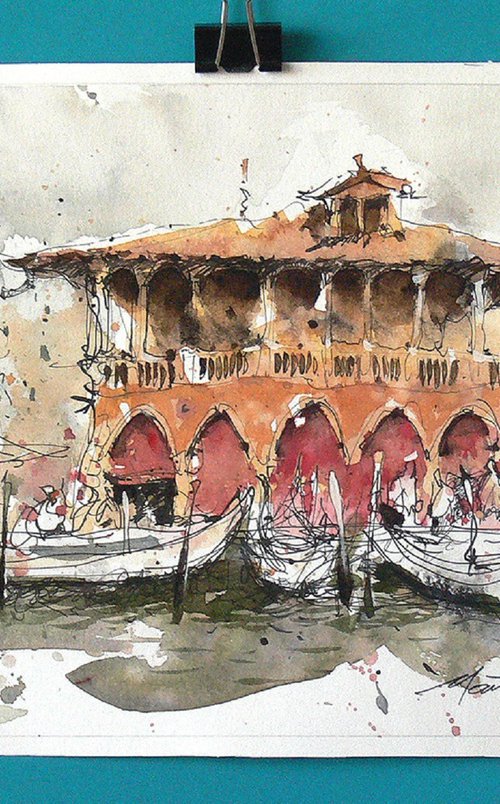 Venice, Fish Market. by Marin Victor