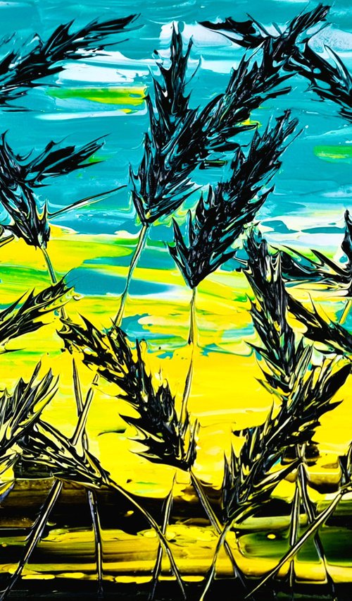 Grass In Turquoise by Daniel Urbaník