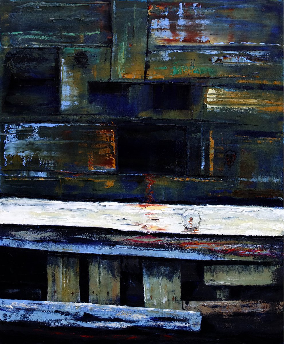 Abstract Oil Painting By Richard Manning, 30 X 36", Abstract-12, Original Artwork