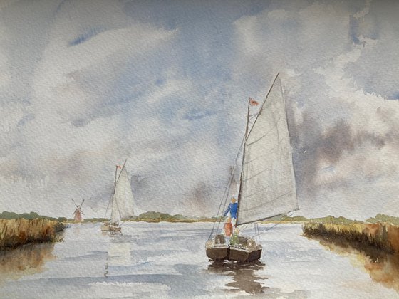 Sailing on Horsey Mere