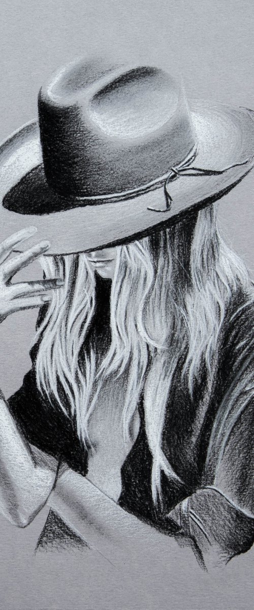Girl in a hat by Inna Medvedeva