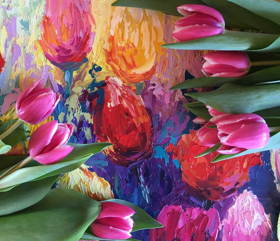 "Tulips" flowers art