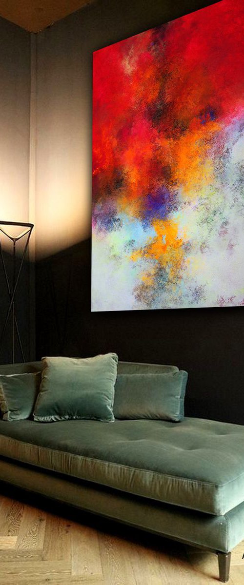 150x100cm.  Abstract Painting / Alex Senchenko © 2019 / Hit by Alex Senchenko