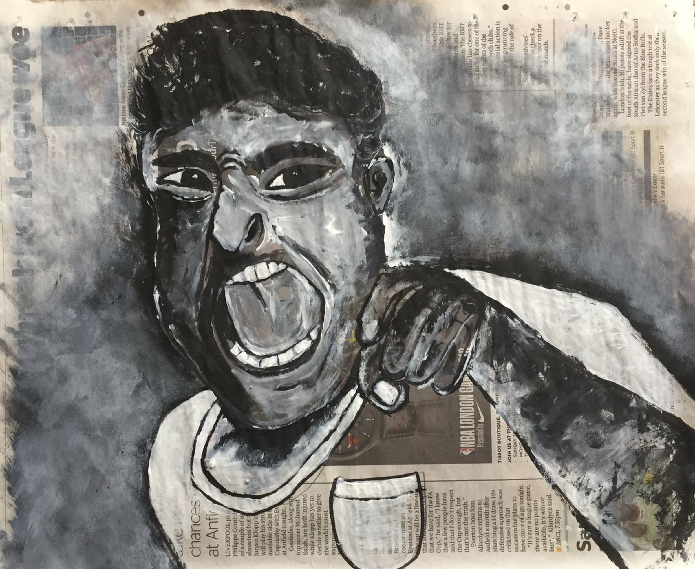 Yes You People Art Acrylic On Newspaper Portra Artfinder