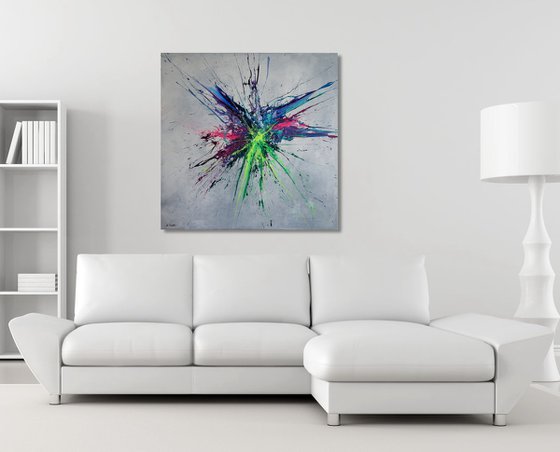 Luminous Bursts VII (Spirits Of Skies 100123) (100 x 100 cm) XXL (40 x 40 inches)