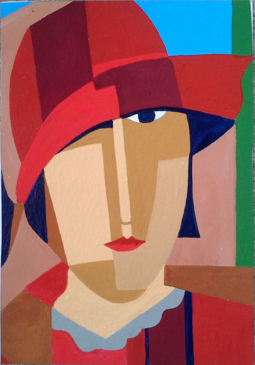 Impressionistic Portrait Painting By Paul Heron, 8 X 10", Zelda, Original Artwork