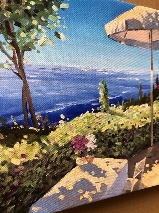 Summer Landscape Painting Coastline Landscape Art