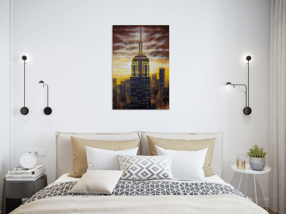 Empire State Building At Sunset