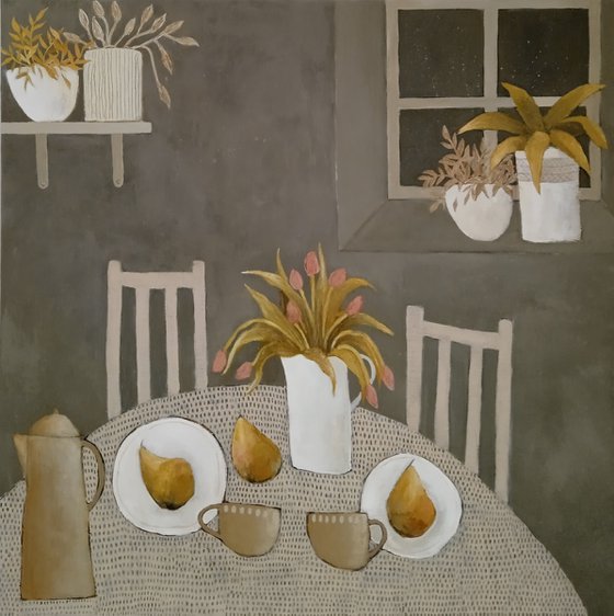 Eating Pears On A Starry Night......