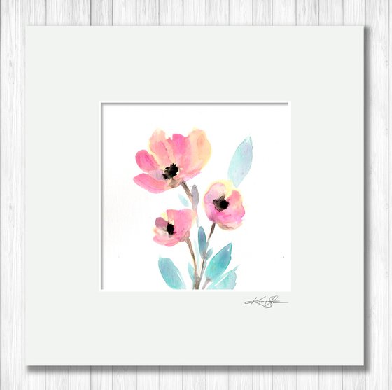 Petite Loveliness 1 - Floral Painting by Kathy Morton Stanion